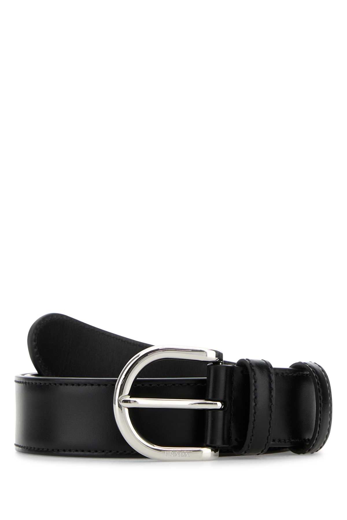 Black Leather Belt Nero Cinture