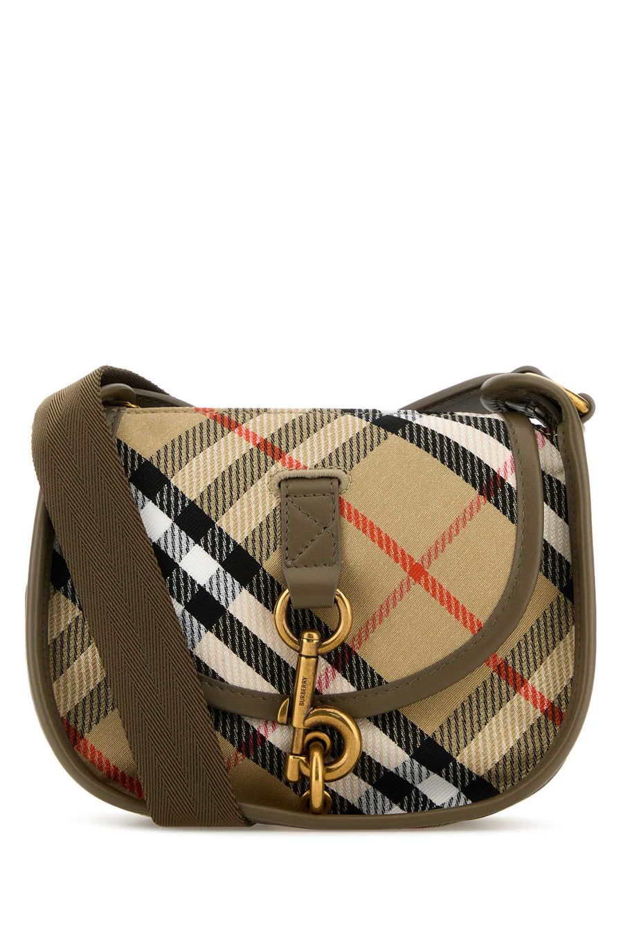 Burberry Clip 65% polyester crossbody bag in beige