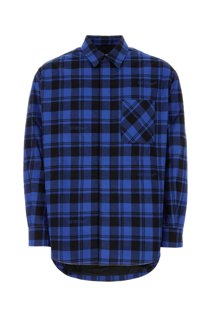 Printed Cotton Shirt Darkblue Camicie
