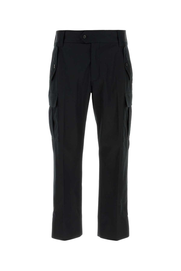 Alexander McQueen 100% Cotton cargo pants in black