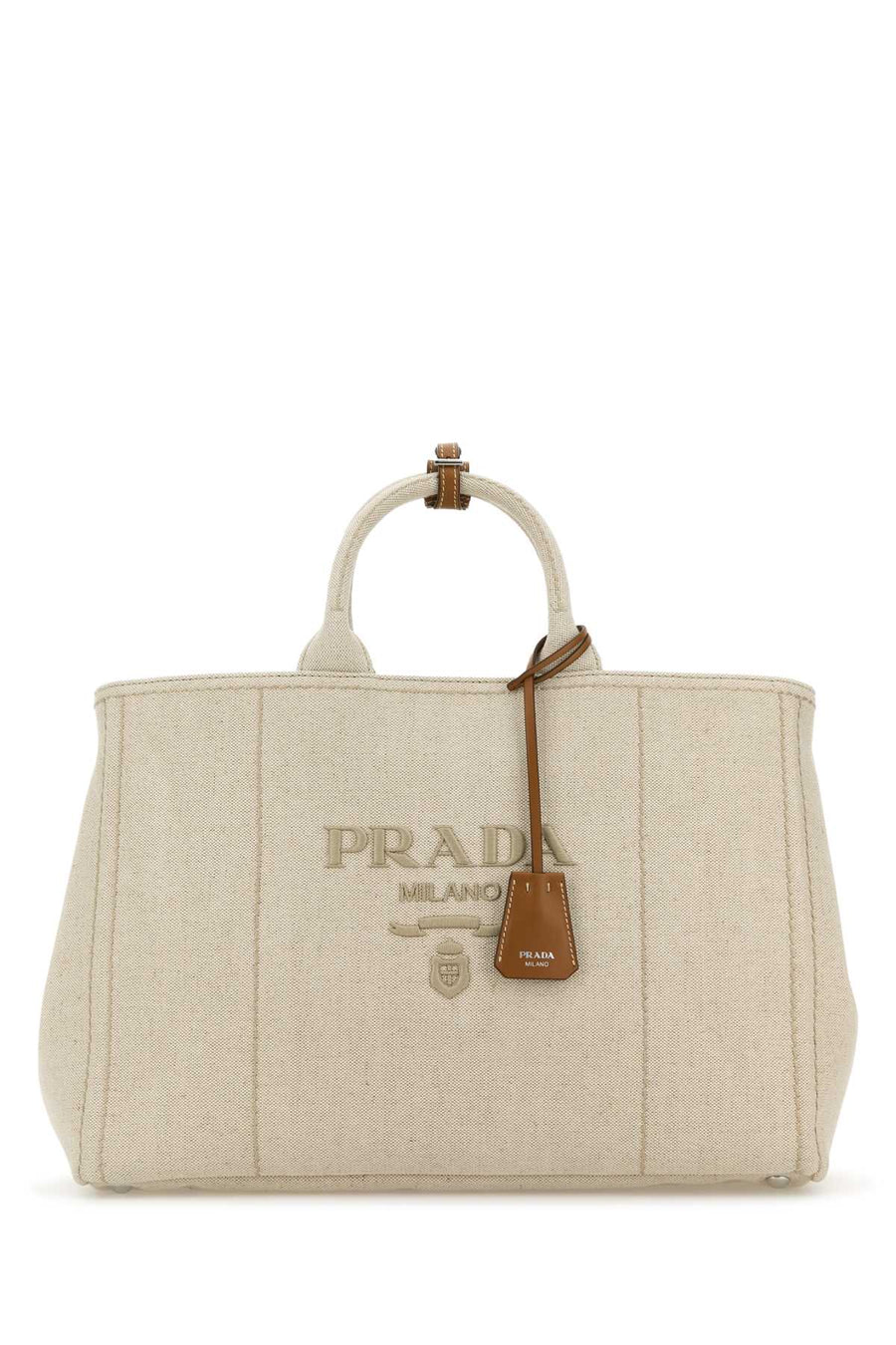 Prada 58% Cotton tote bag in beige