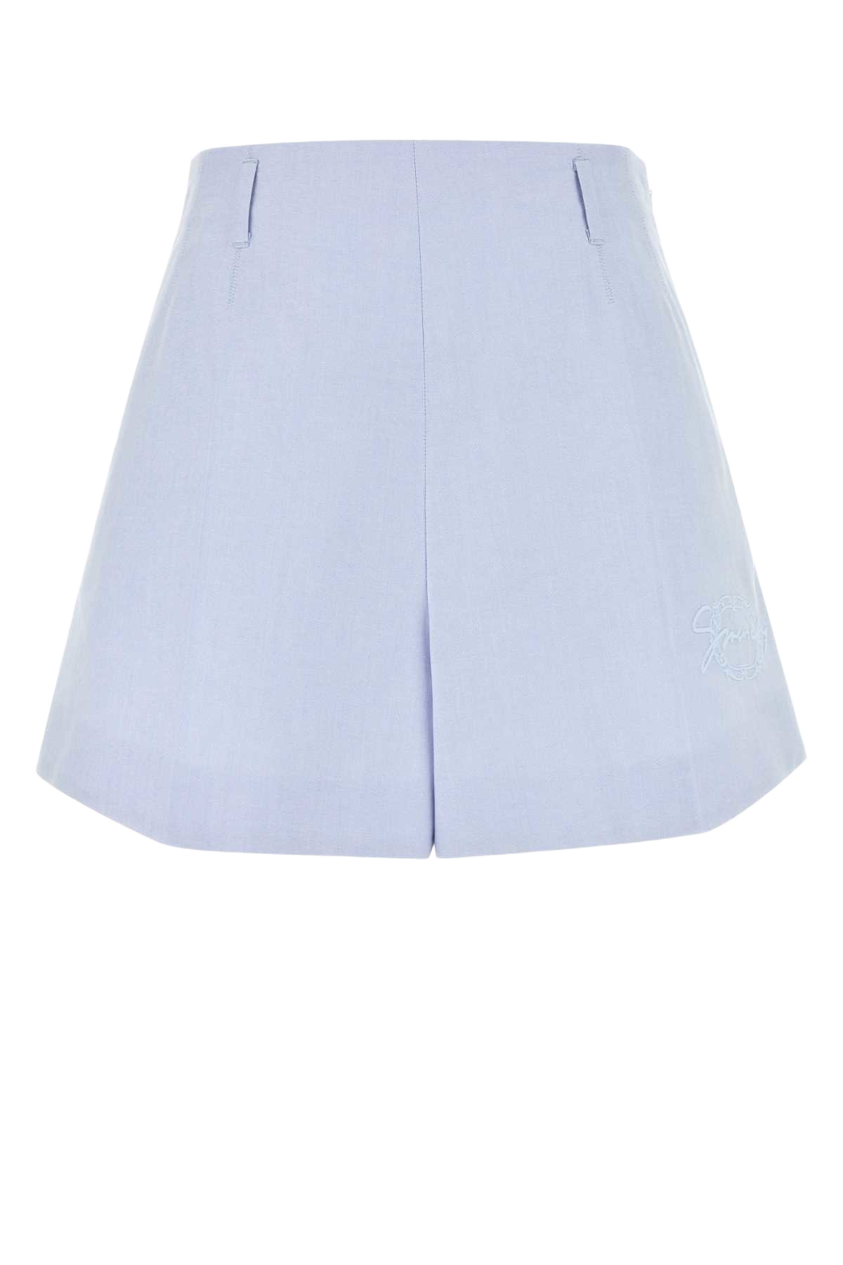 Powder Blue Cotton Shorts Babyblue Exterior