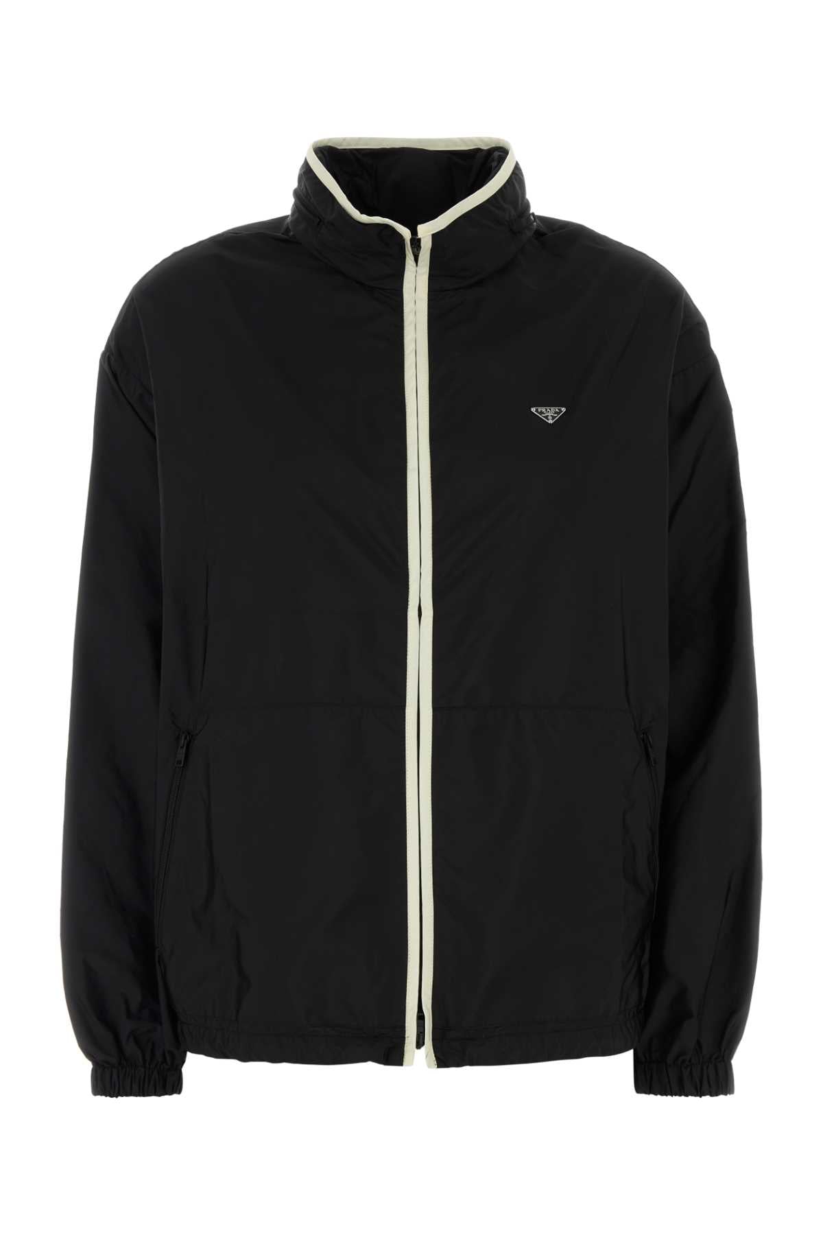 Black Re-Nylon Windbreaker Nero+vaniglia Exterior: Giubbini