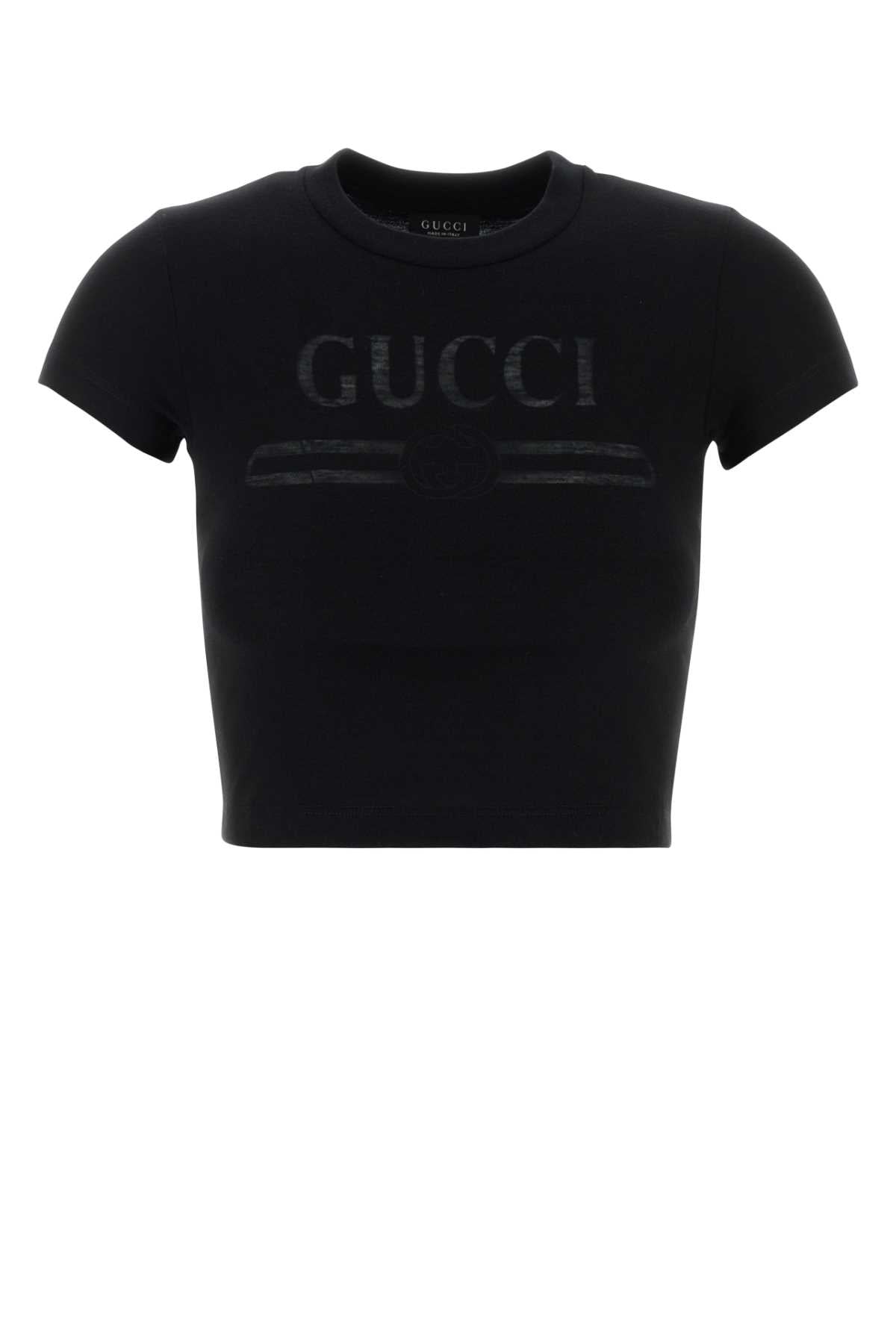 Black Exterior: Cotton Polyester T-shirt