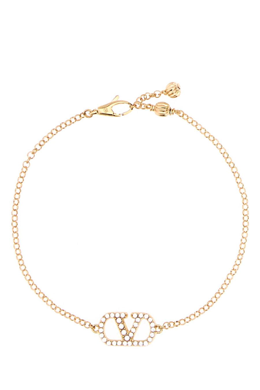 Gold Metal Vlogo Signature Bracelet Orocrystal Bracciali