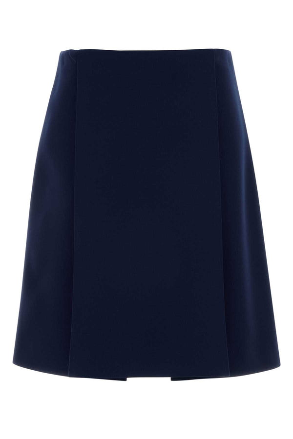 Miu Miu Exterior: 100% Polyester skirt in navy