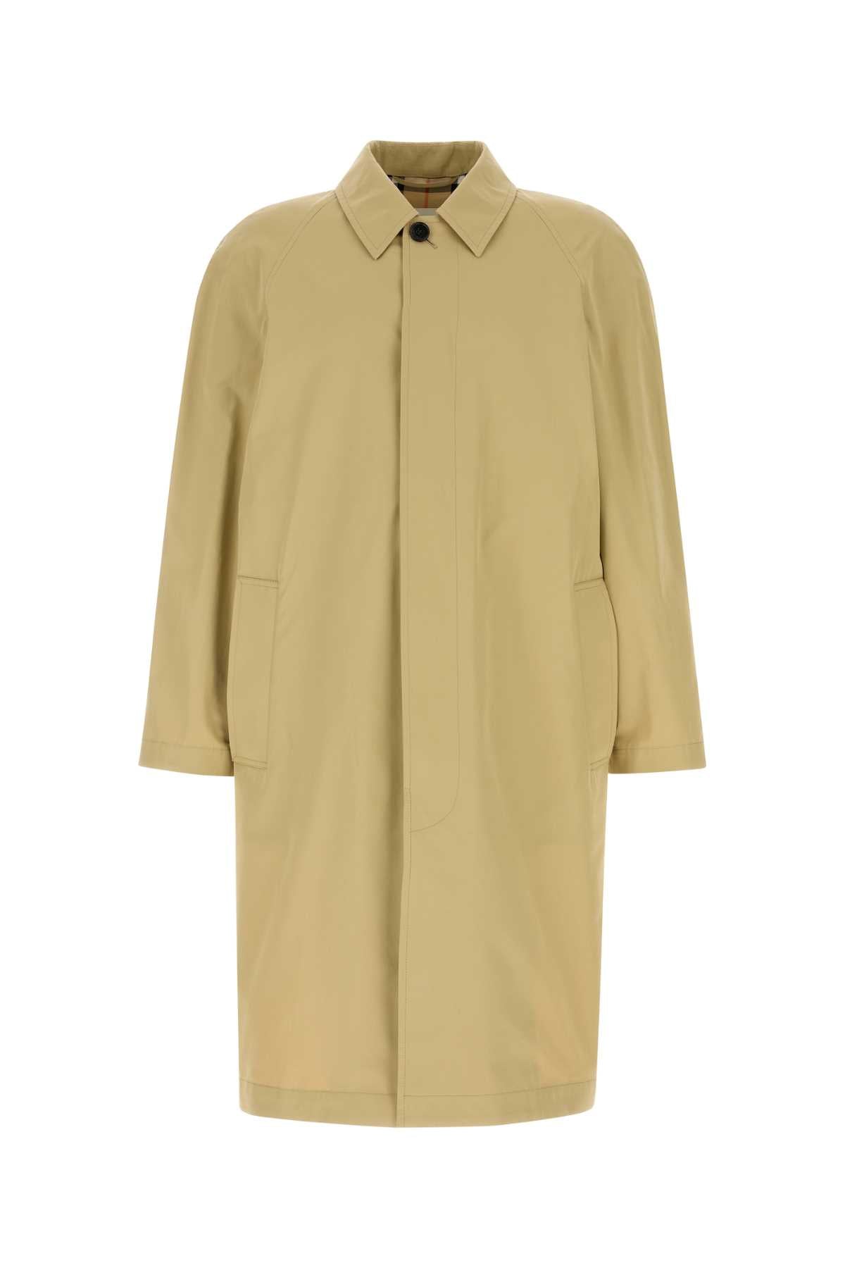 Beige Cotton Overcoat Hamper Trench