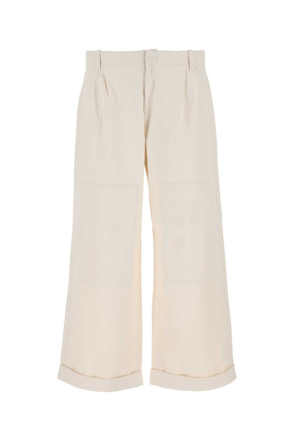 Etro 98% Cotton trousers in white