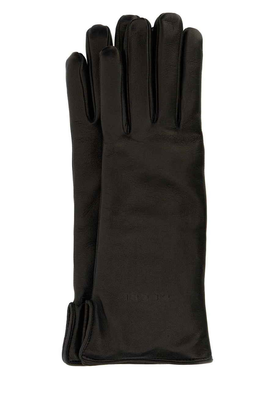 Gucci Exterior: 100% Lamb; Lining: 100% Cashmere gloves in black