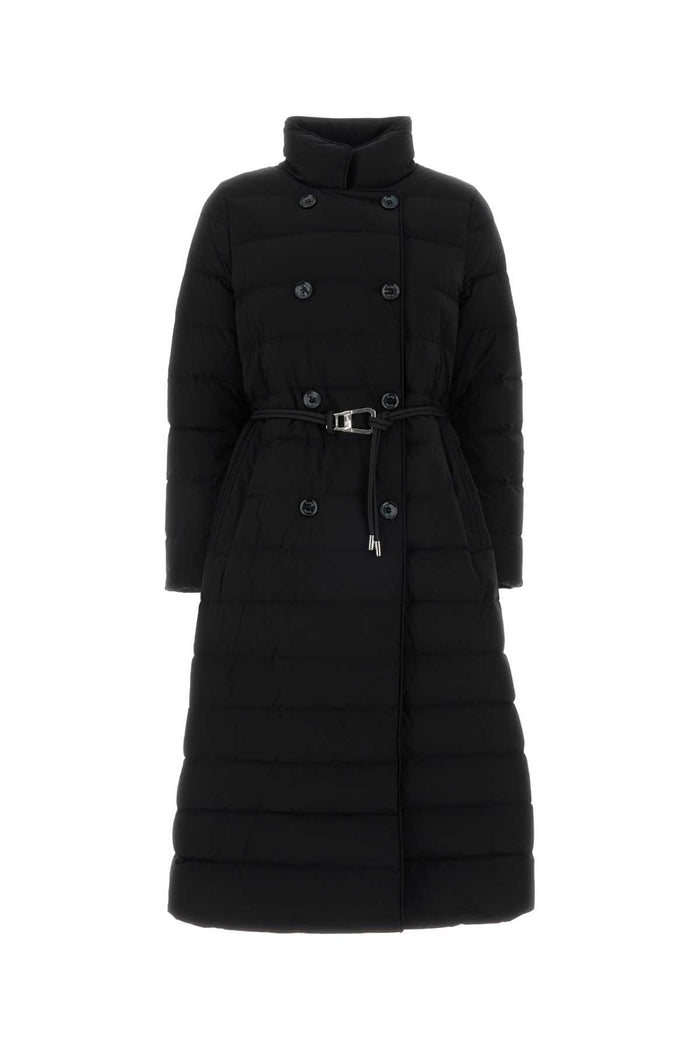 Black Nylon Blend Raely Down Jacket Nero Piumini