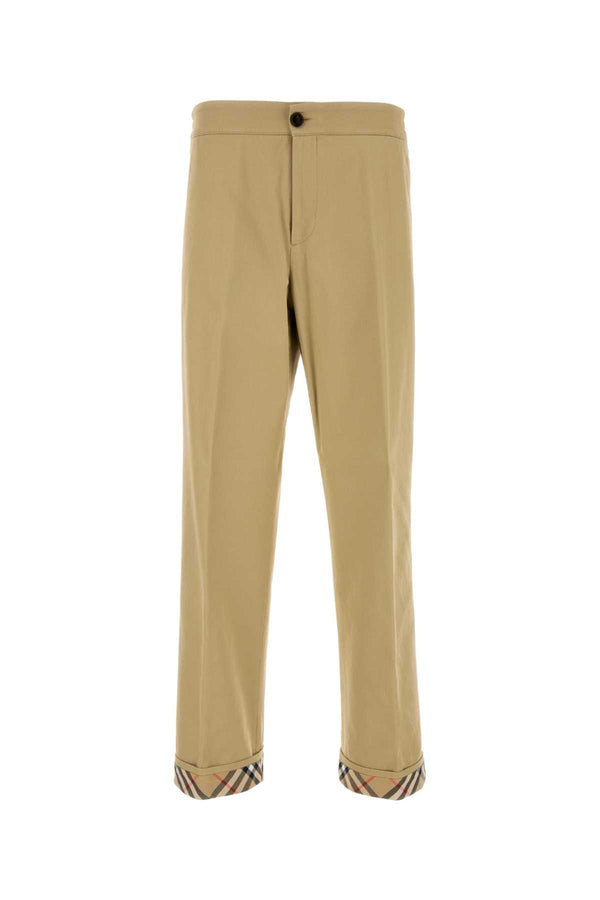Burberry 100% Cotton trousers in beige