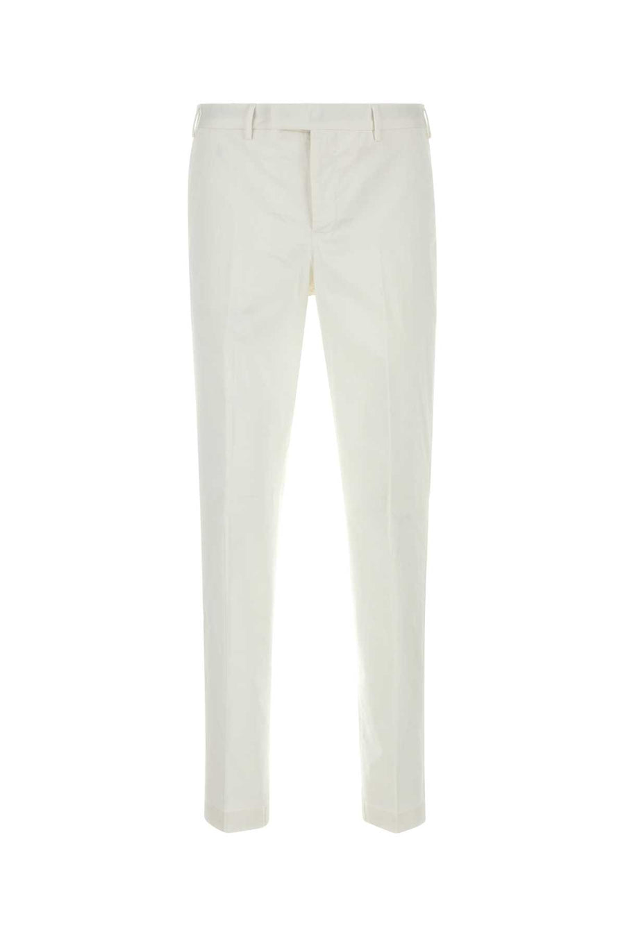 Pt Torino 97% Cotton trousers in white