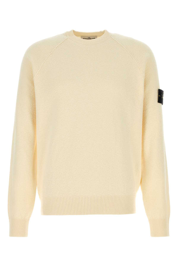 Stone Island 100% Cotton sweater in beige