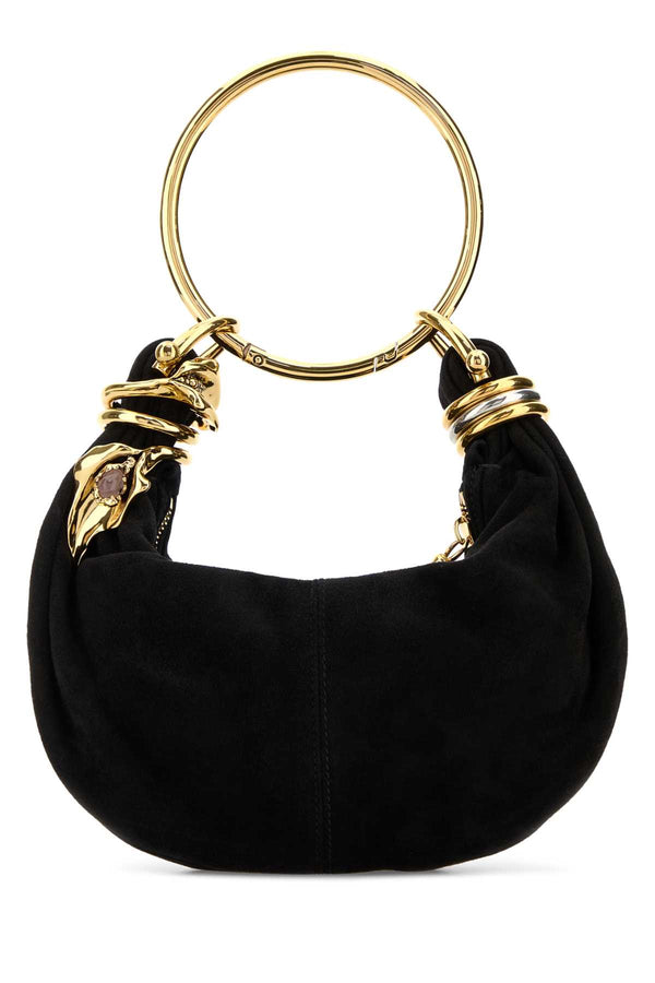 Chloé Hobo Exterior: 100% Suede shoulder bag in black