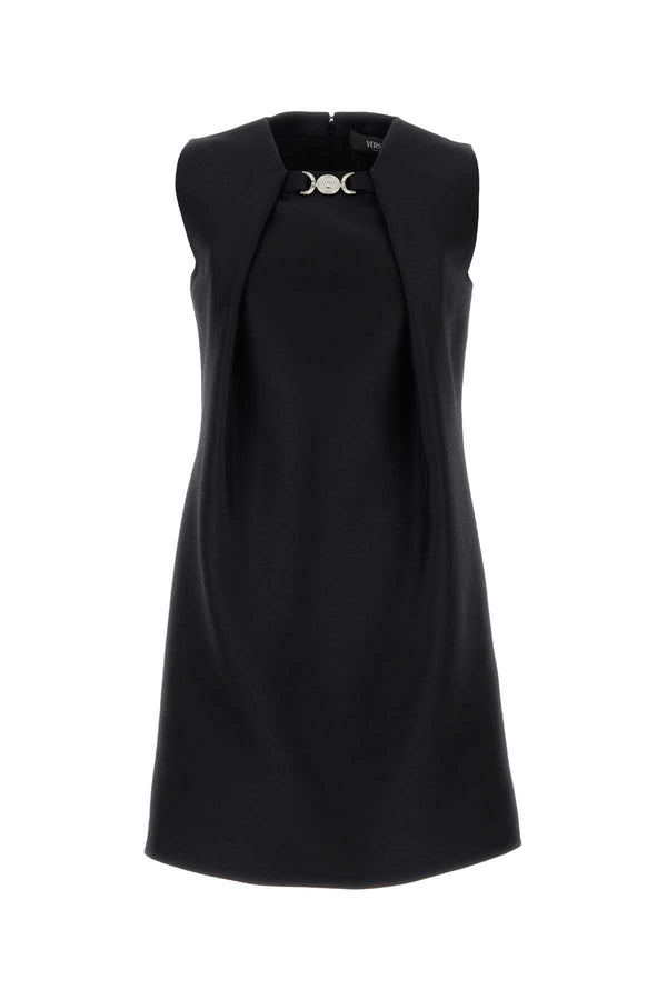 Versace Exterior: 77% Wool 23% Silk; Lining: 100% Silk dress in black