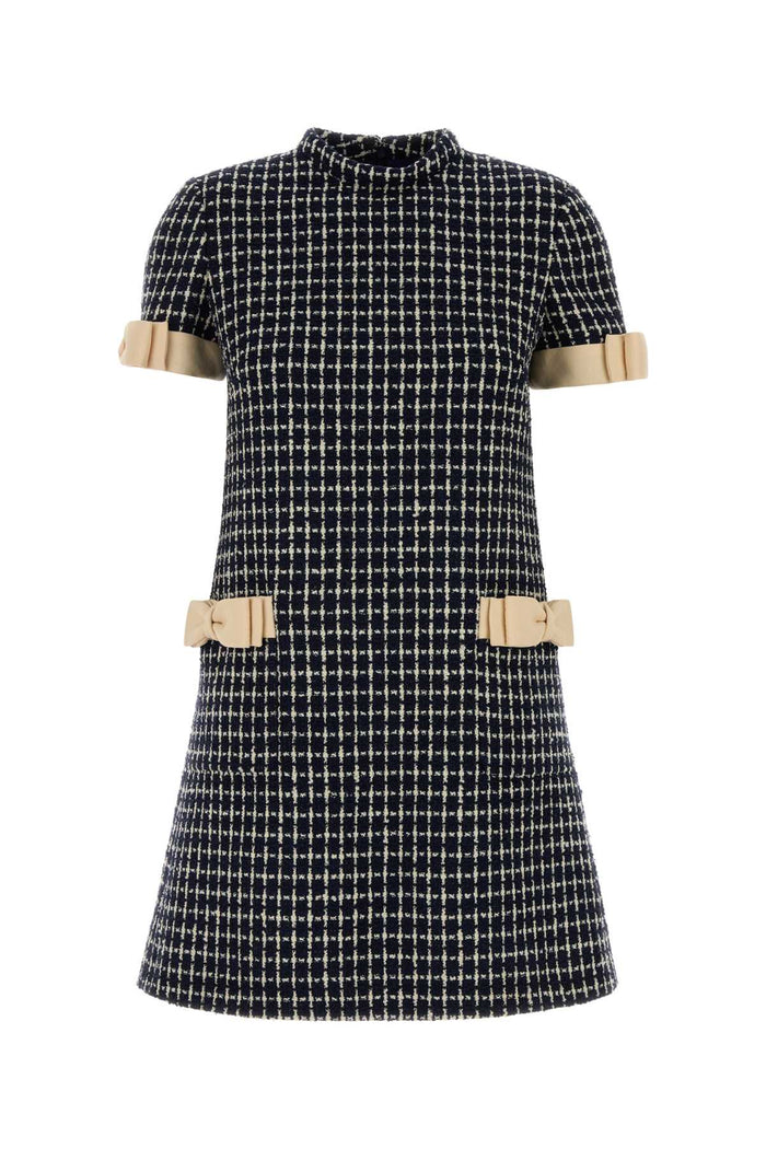 Embroidered Tweed Mini Dress 671 Abiti