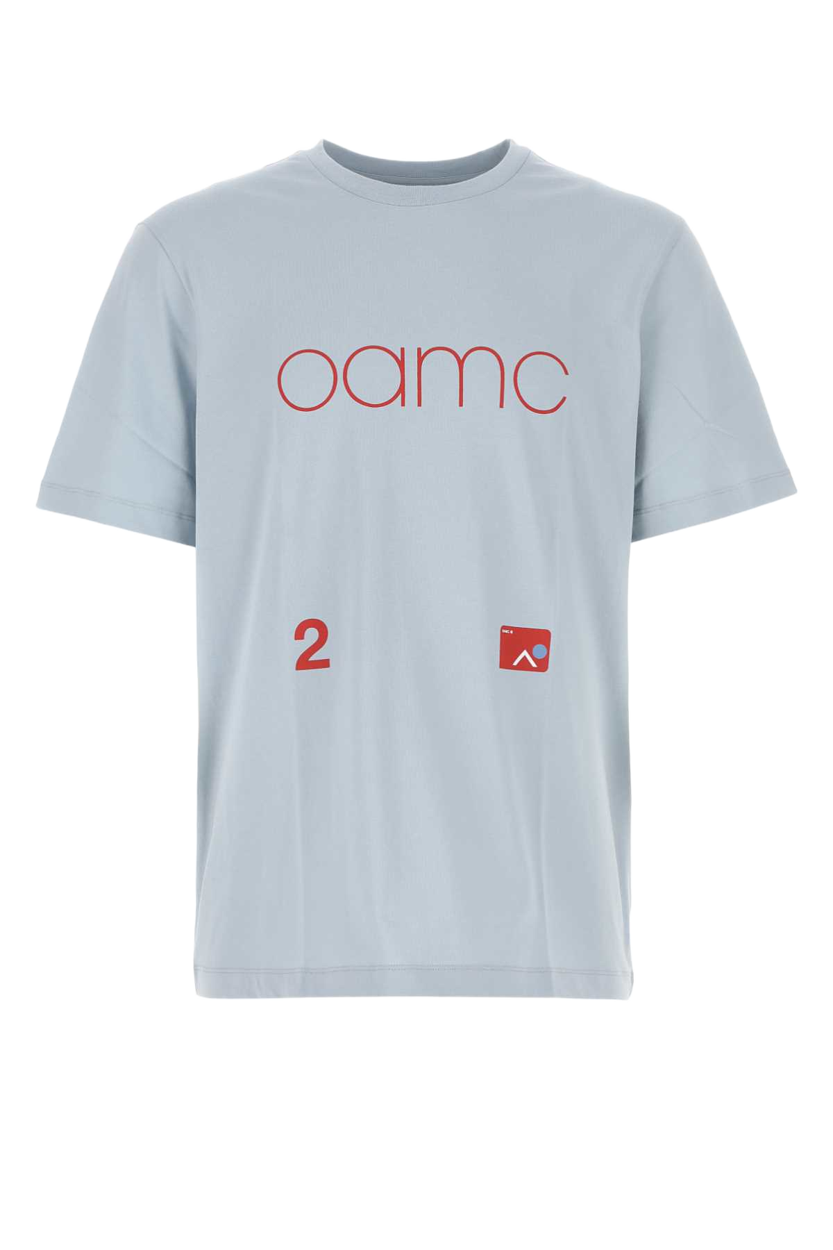 Light-Blue Cotton Oversize T-Shirt Multicolor Exterior