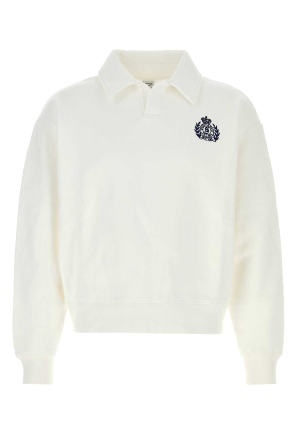 Sporty & Rich Crest 100% Cotton polo in white