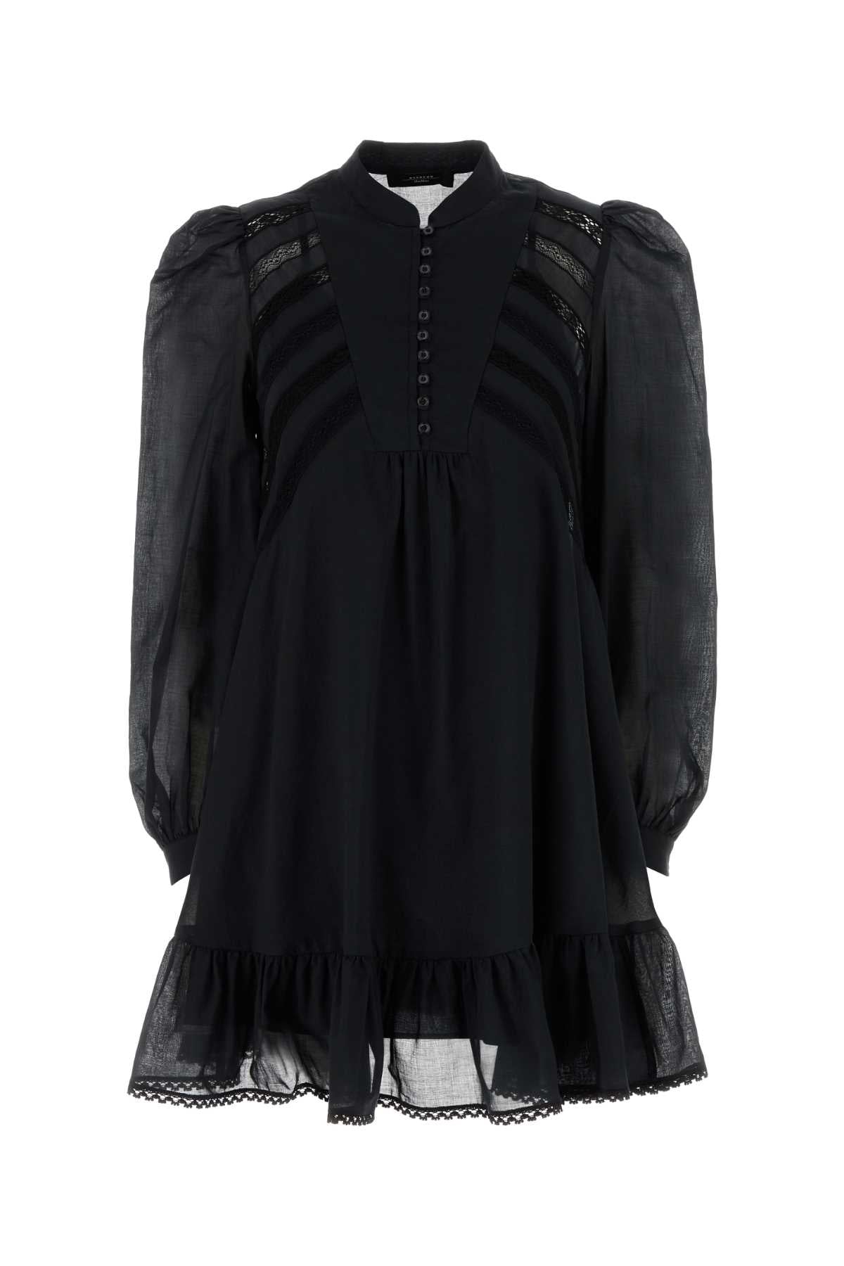 Black Cotton Asteri1234 Dress Nero Exterior: Abiti