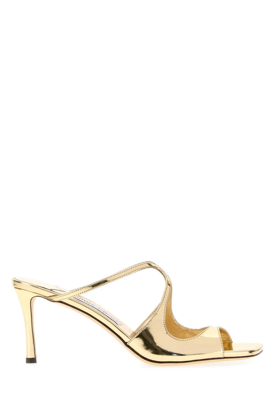 Jimmy Choo Exterior: 100% Leather; Interior: 100% Leather; Sole: Leather mule in gold
