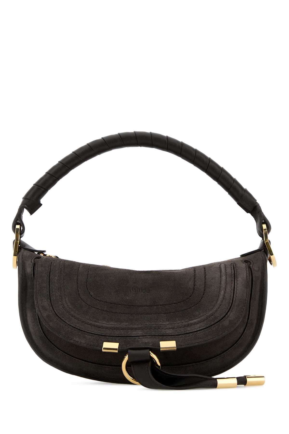Dark Brown Suede Mini Marcie Shoulder Bag Kohlbrown Borse A Mano