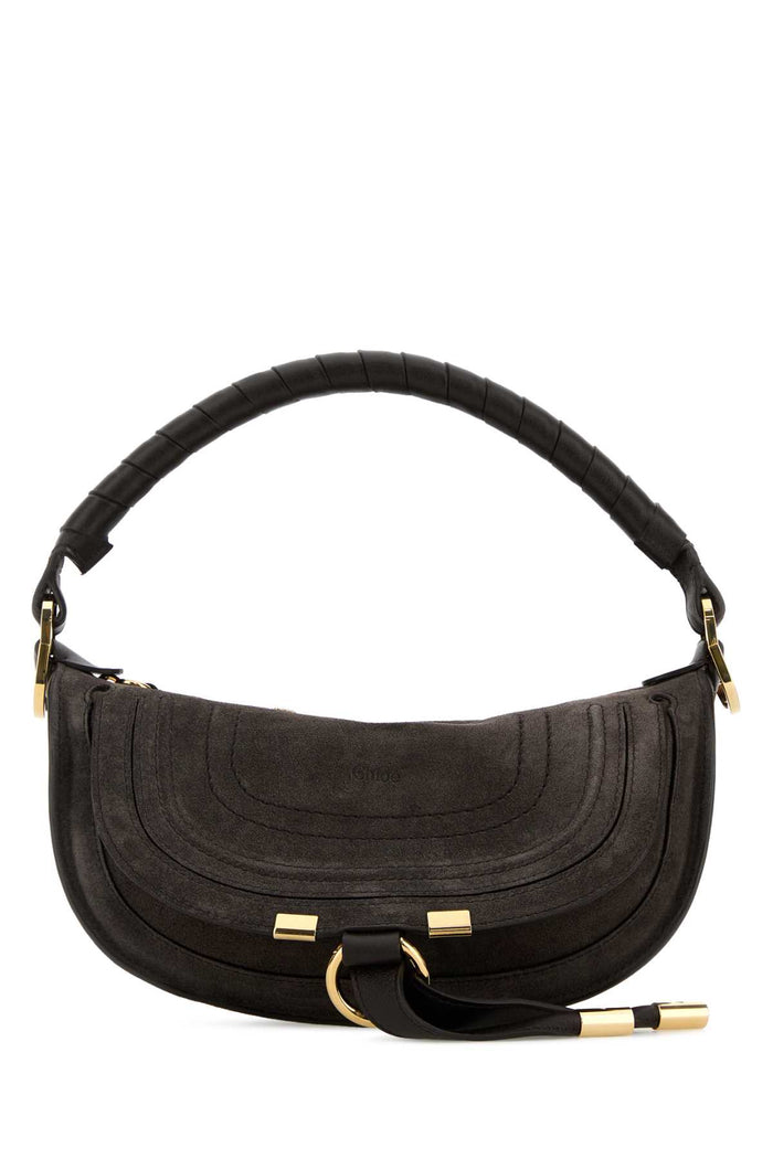 Dark Brown Suede Mini Marcie Shoulder Bag Kohlbrown Borse A Mano