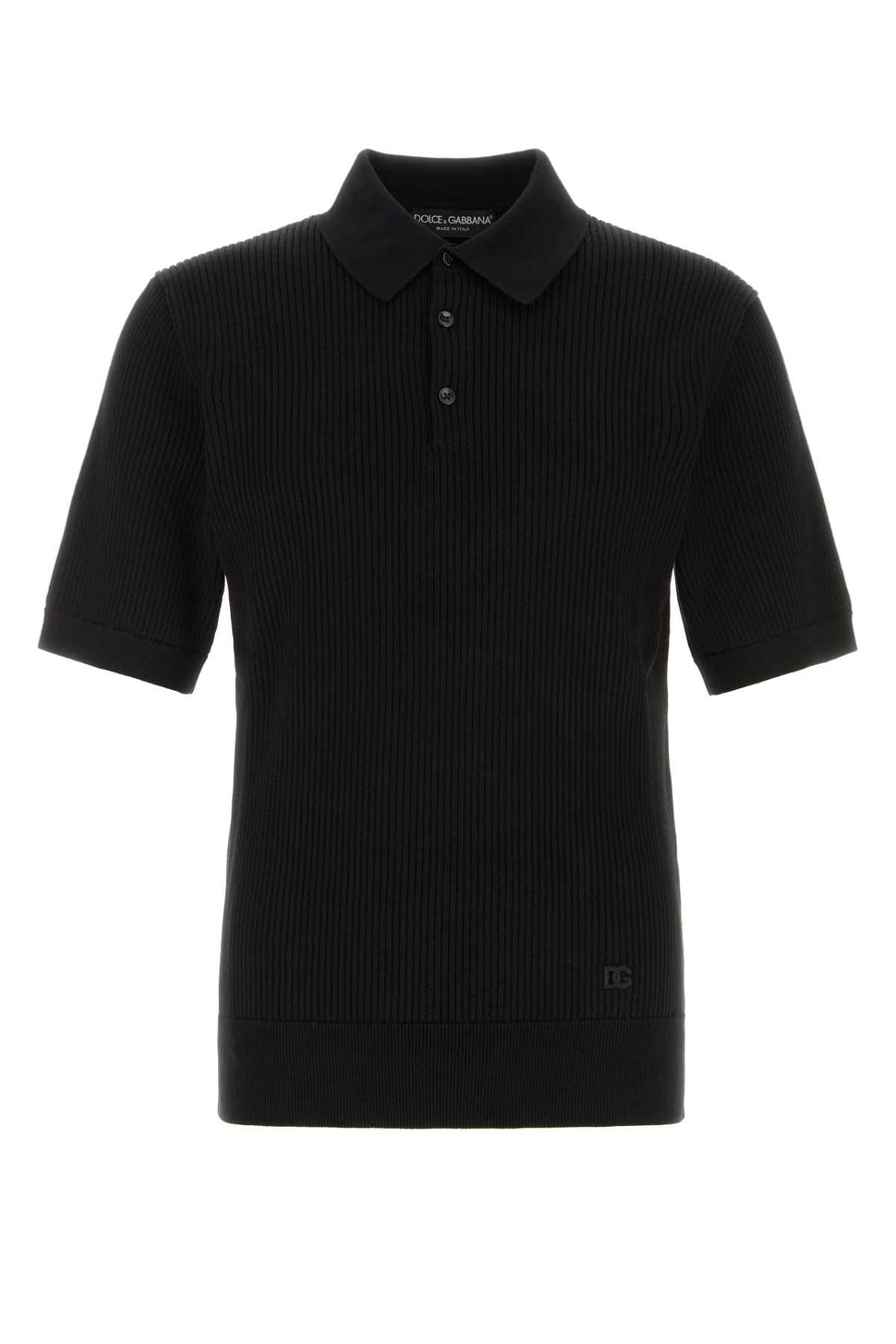 Dolce & Gabbana 100% Cotton polo in black