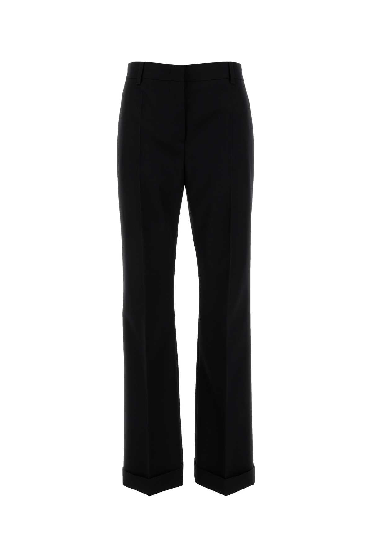Black Gabardine Pant Nero Exterior: Wool Pantaloni