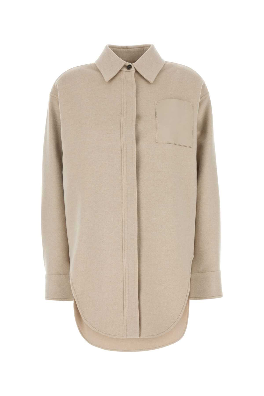 Loewe 90% Wool 10% Cashmere overshirt in beige