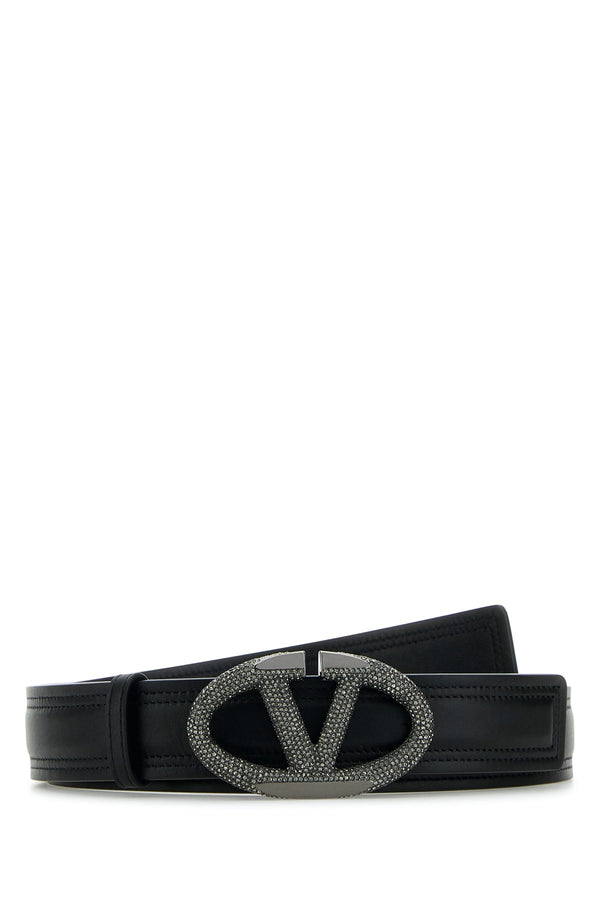 Valentino Garavani Calf leather belt in black