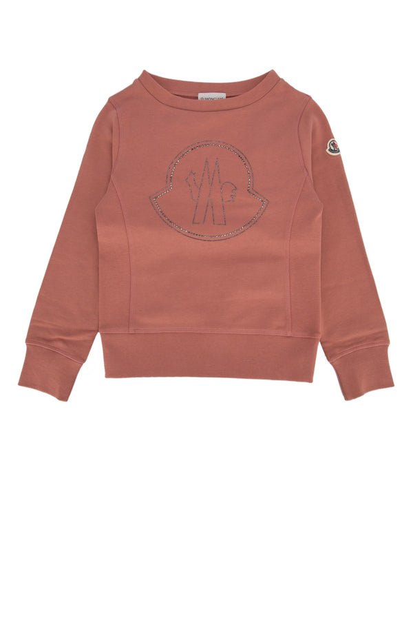 Moncler Jr 98% cotton sweatshirt in bronze