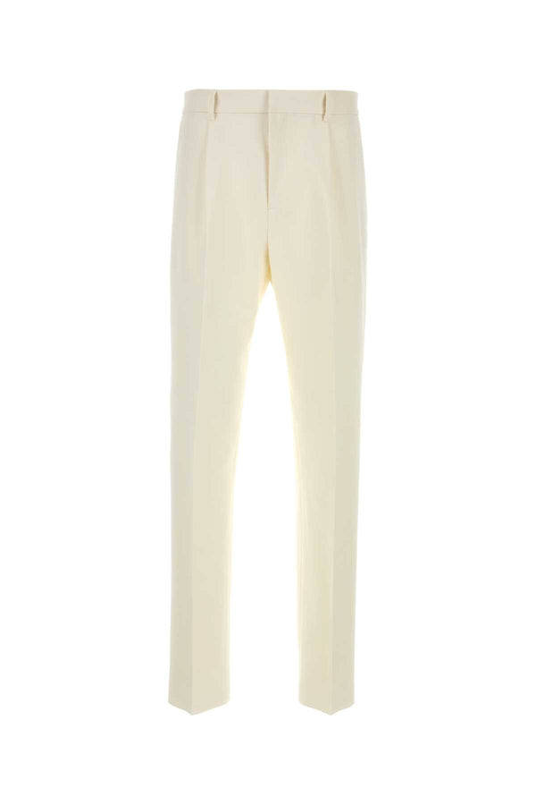 Ferragamo 94% Cotton trousers in beige