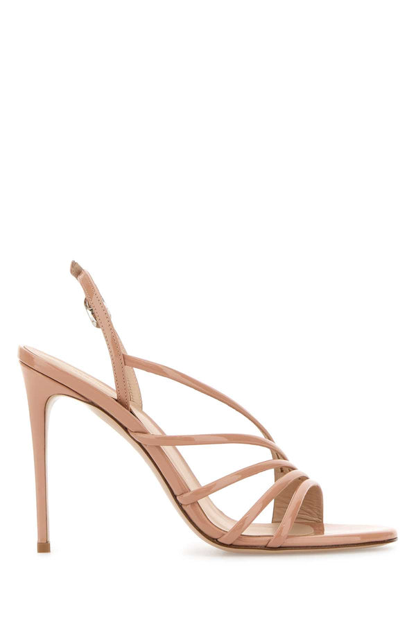 Le Silla Tacco Exterior: 100% Leather heel sandal in pink