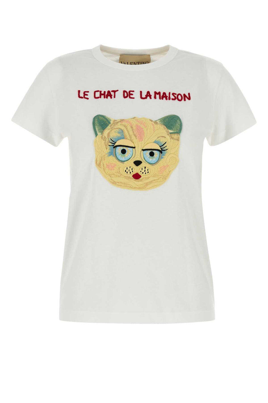 Valentino Garavani Embroideries 100% Silk t-shirt in white