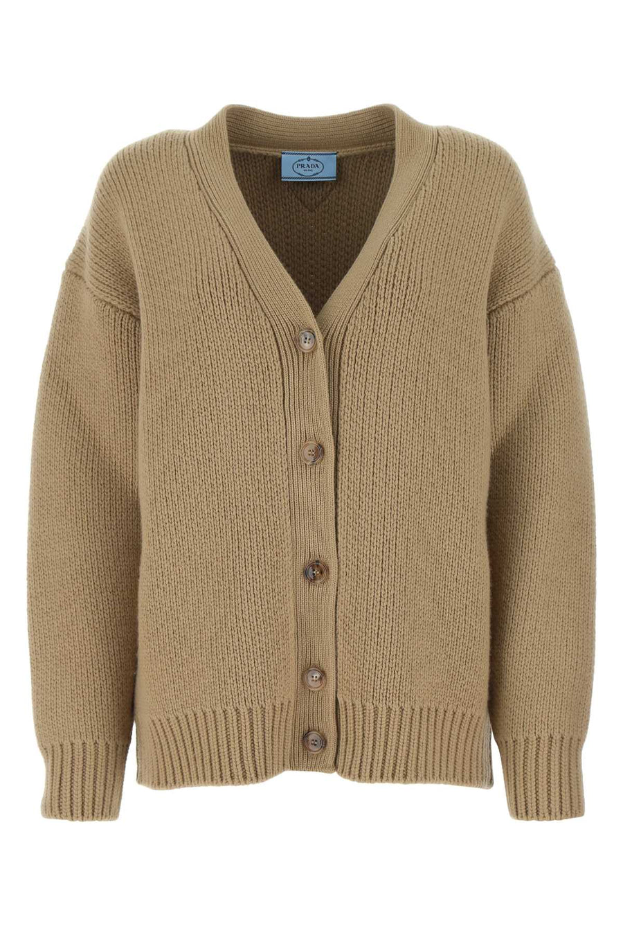 Prada 70% Virgin wool cardigan in beige