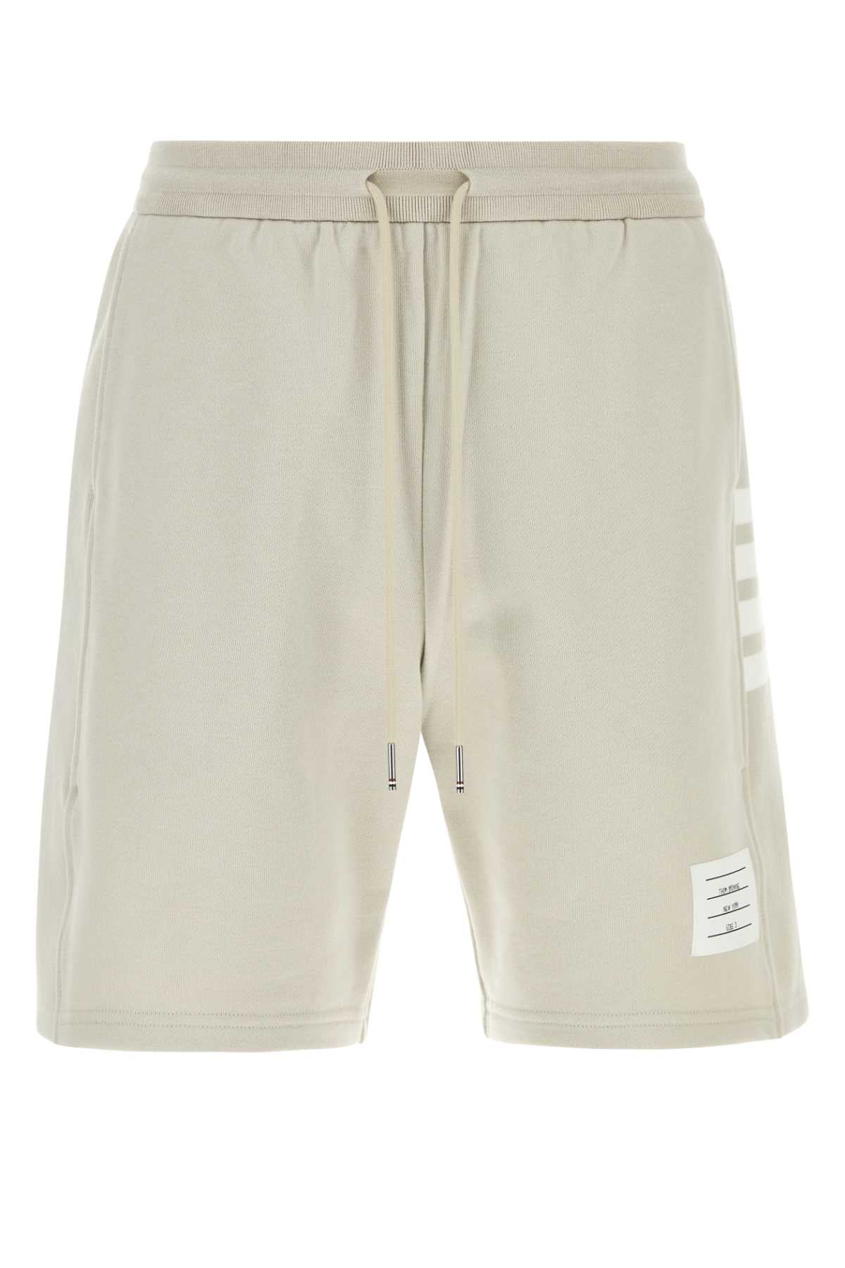 Sand Cotton Bermuda Shorts Beige