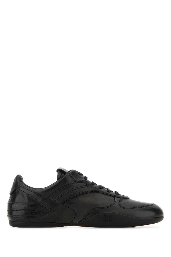 Miu Miu 100% Calf Leather sneaker in black
