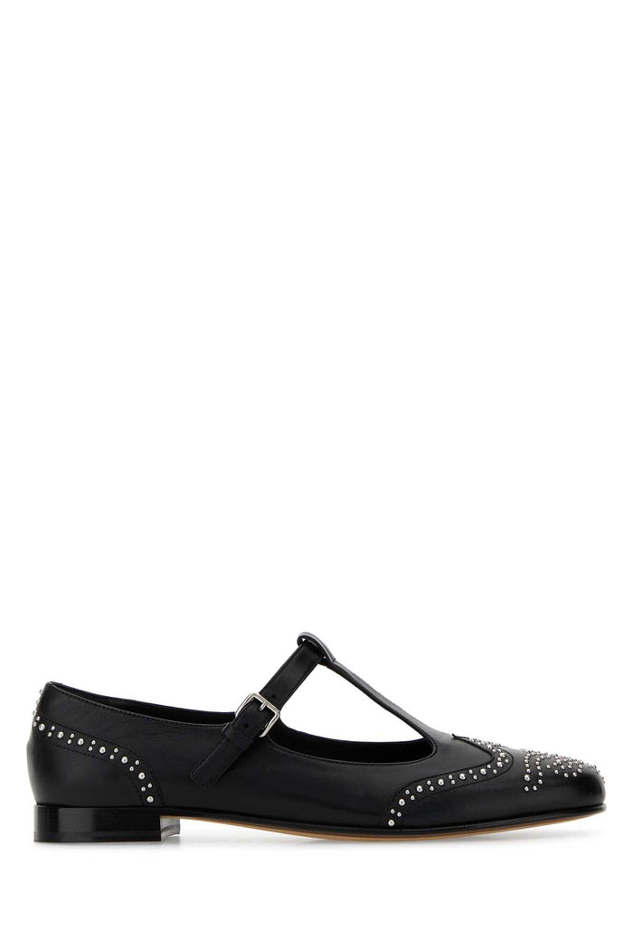 Black Nappa Leather Opal Ballerinas Ballerine