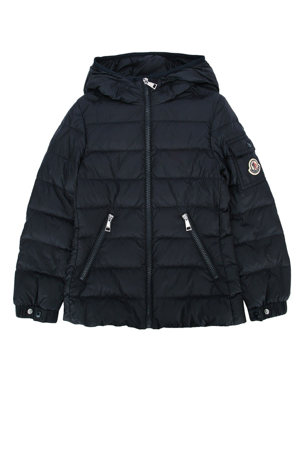 Moncler Jr Jacket Outer: 100% Polyamide/Nylon down jacket in navy