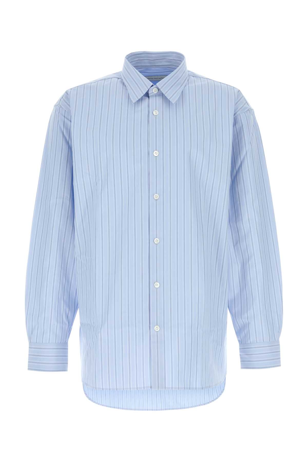 Embroidered Poplin Croom Shirt Lightblue Camicie