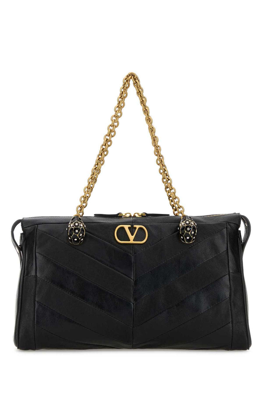 Valentino Garavani Tote Exterior: 100% Leather shoulder bag in black