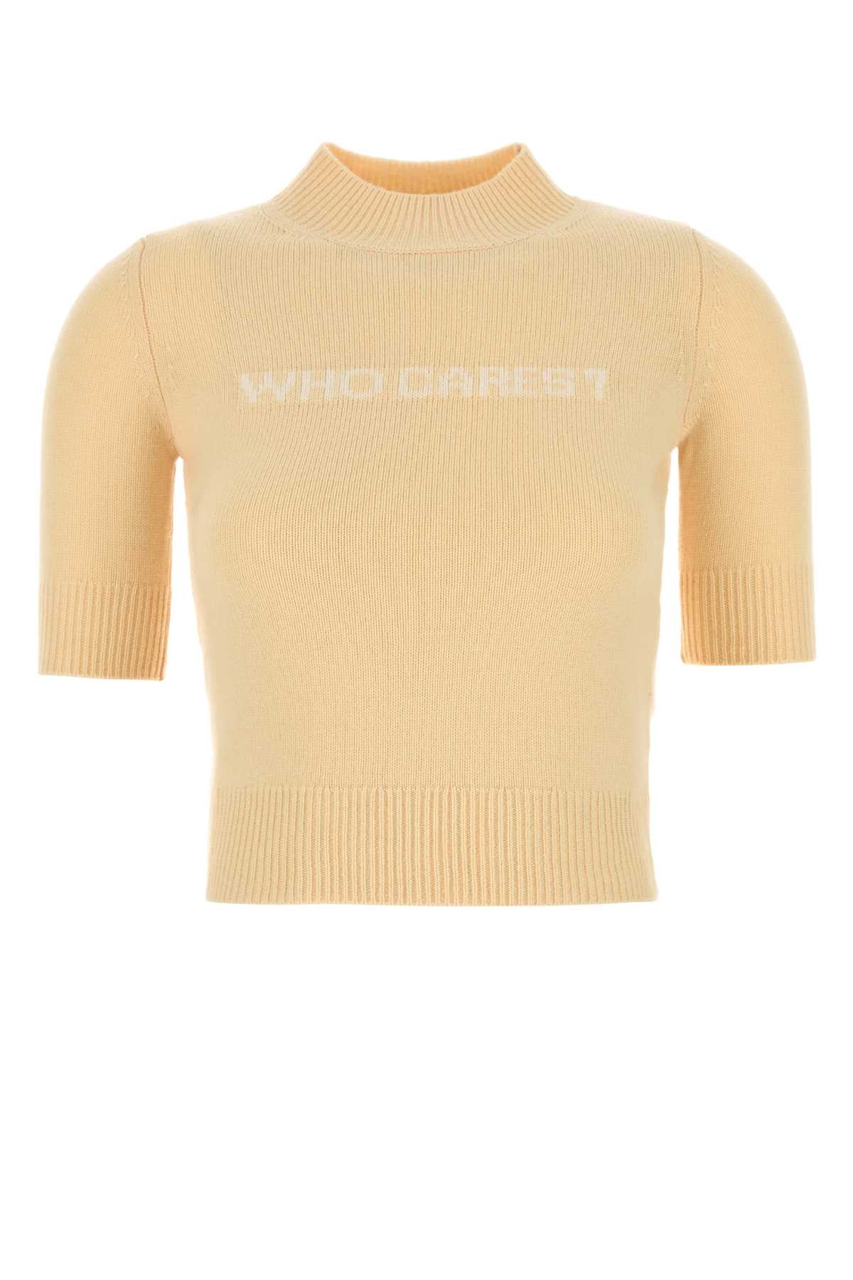 Yellow Wool Blend Renon Sweater Avorio Exterior: Cashmere Maglieria
