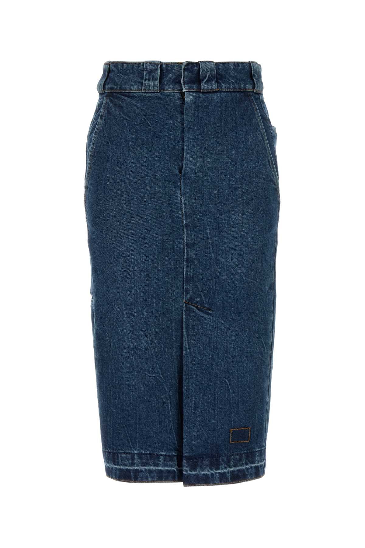 Denim Skirt Vintagemediumblue Exterior: Cotton Gonne