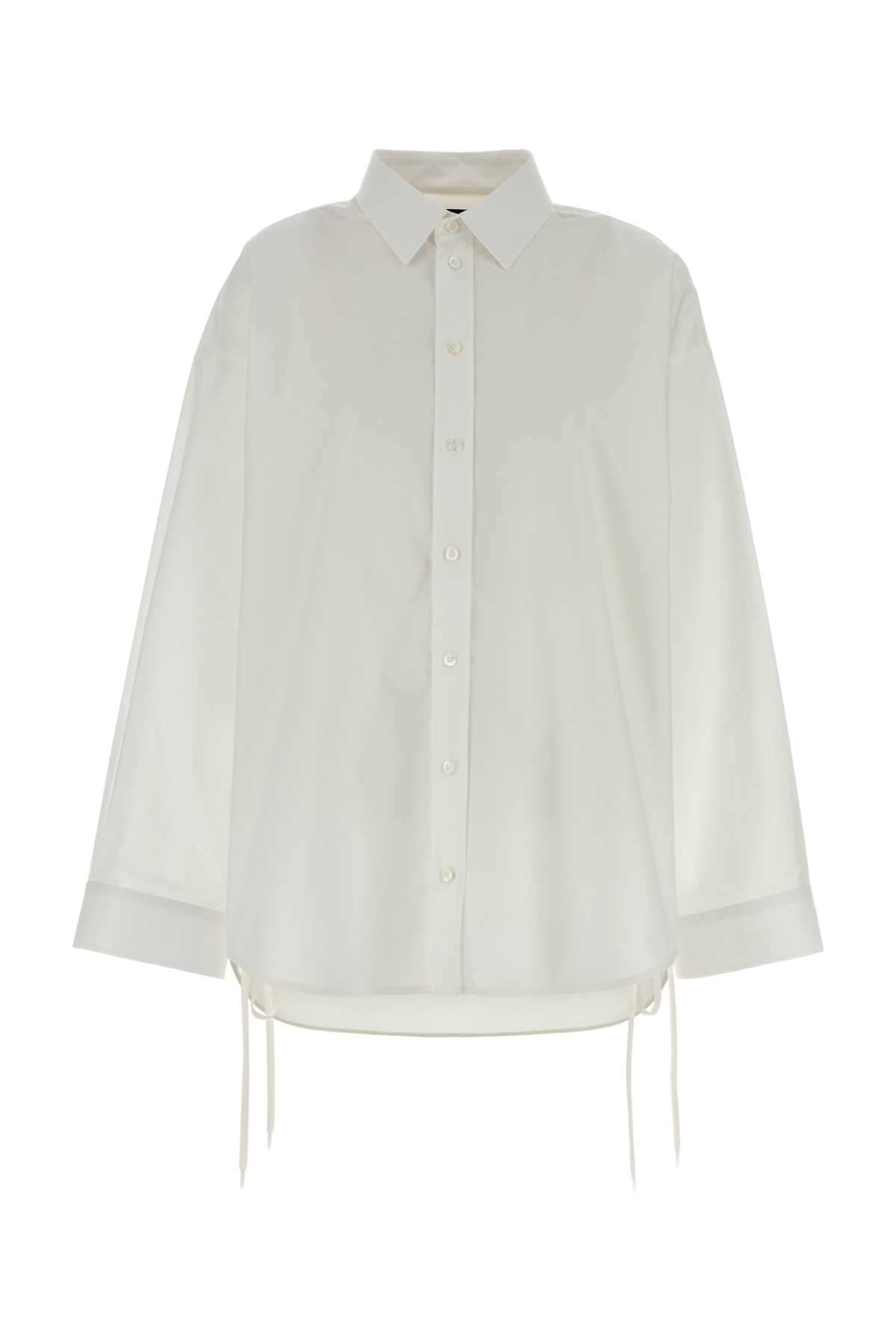 White Poplin Oversize Shirt Camicie