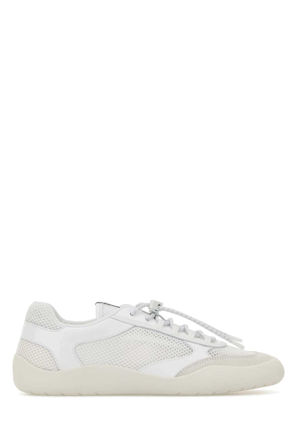 Prada Shoes Exterior: 100% Fabric 100% Leather sneakers in white