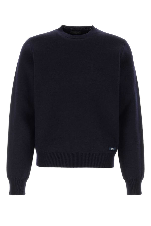 Prada 92% Virgin wool sweater in navy