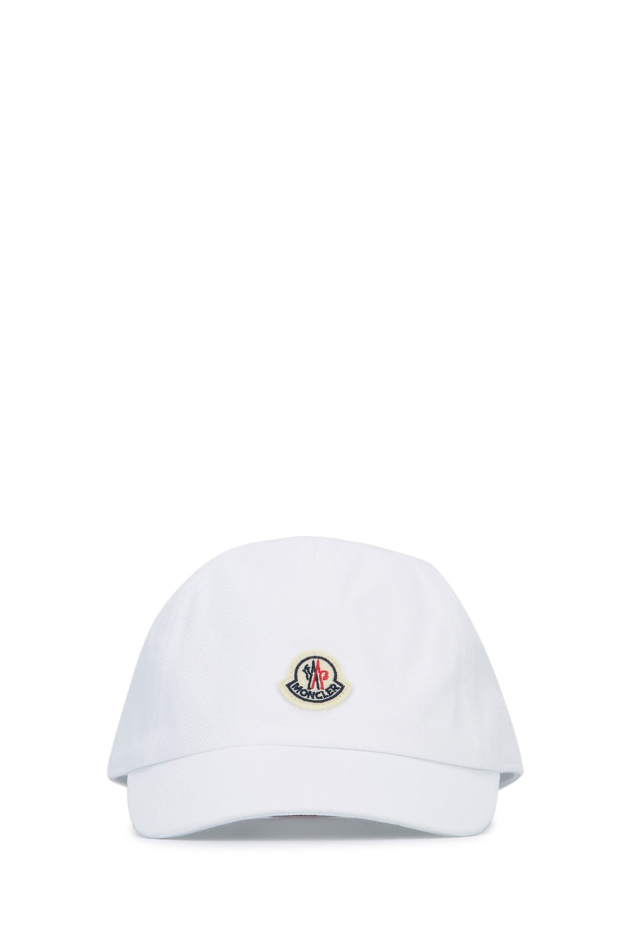 Moncler Jr BASEBALL 100% cotton baseball cap in white