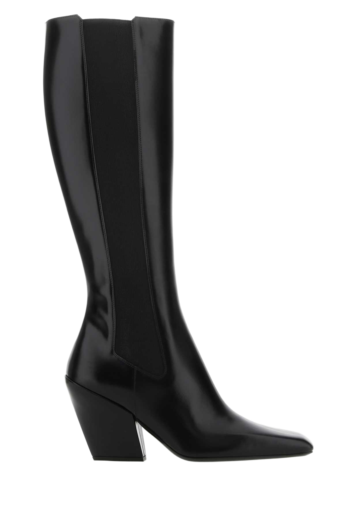 Black Leather Boots F0002 Stivali