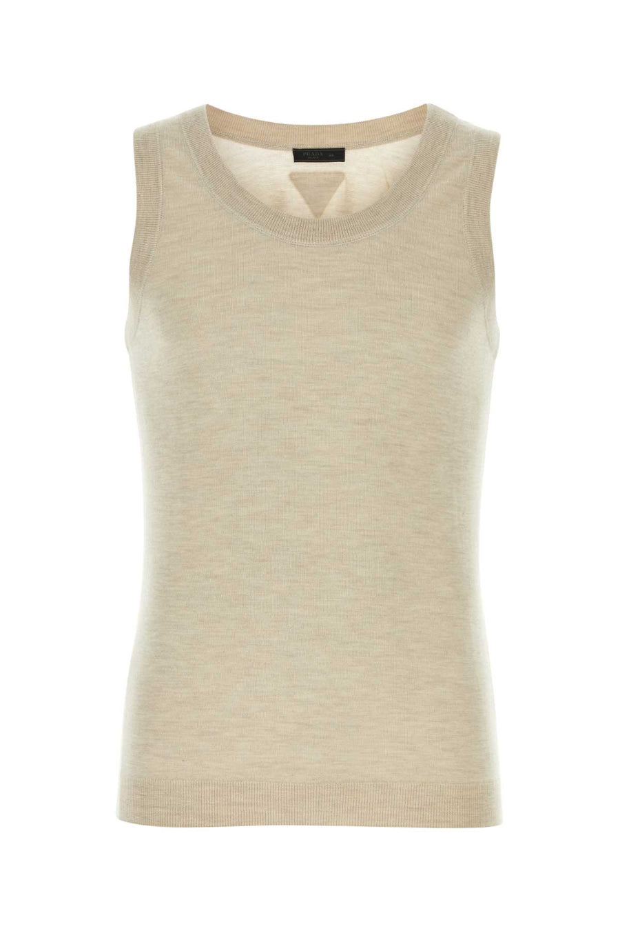 Prada 100% Cashmere tank top in beige