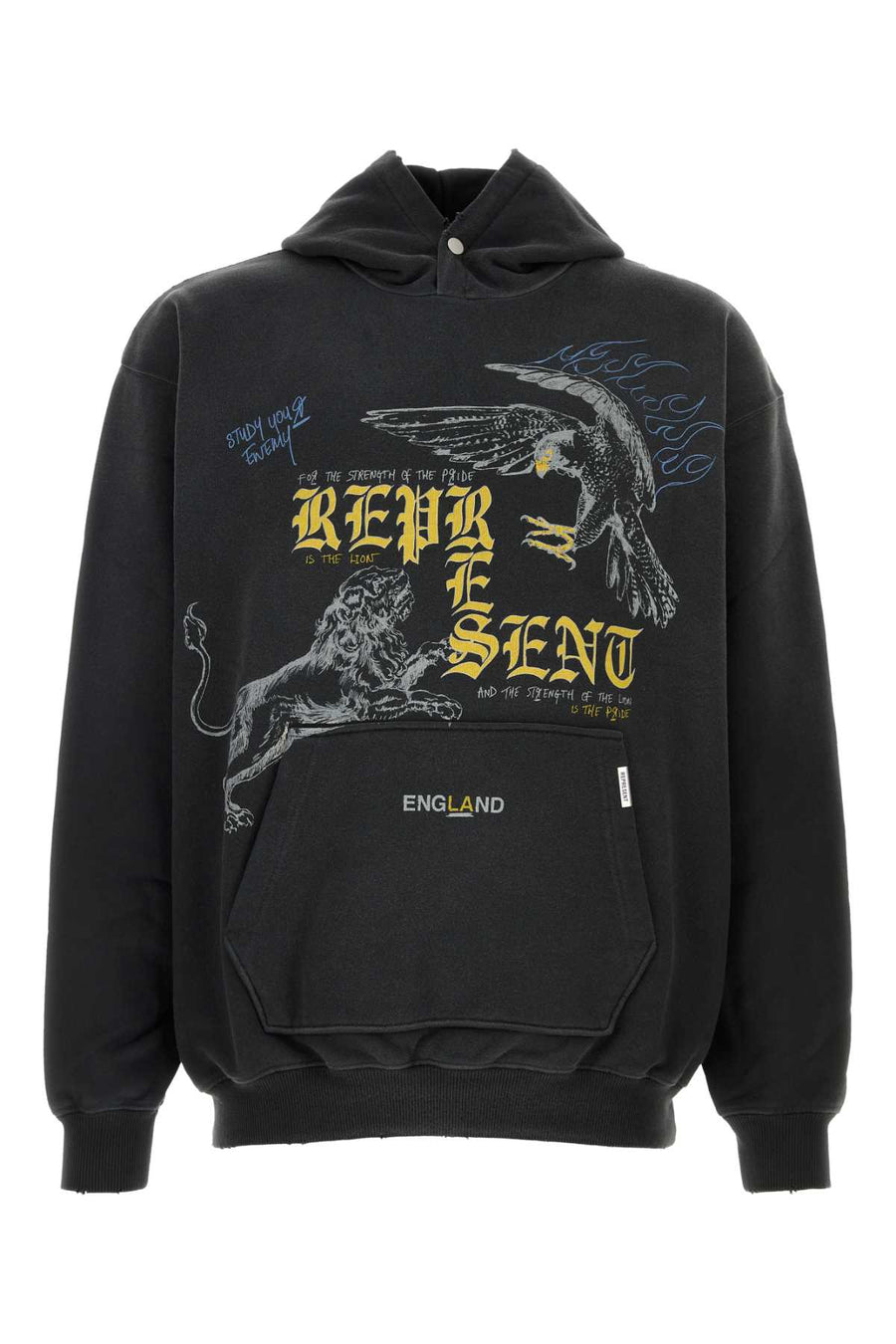Slate Cotton Sweatshirt Washedblack Exterior: Felpe
